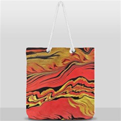 Warrior s Spirit Full Print Rope Handle Tote (large) by BrenZenCreations