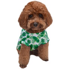 Tropical Leaf Pattern Dog T-shirt by Dutashop