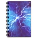 Blue thunder Lightning at night, graphic art 5.5  x 8.5  Notebook View1