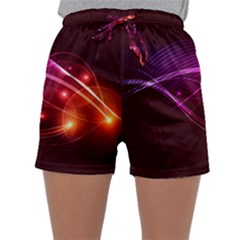 Colorful Arcs In Neon Light, Graphic Art Sleepwear Shorts by picsaspassion