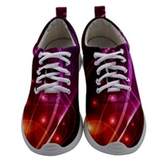  Colorful Arcs In Neon Light, Modern Graphic Art Athletic Shoes by picsaspassion