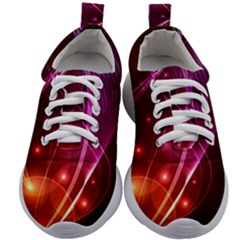  Colorful Arcs In Neon Light, Modern Graphic Art Kids Athletic Shoes by picsaspassion