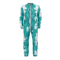 Blue Autumn Maple Leaves Collage, Graphic Design Onepiece Jumpsuit (kids) by picsaspassion