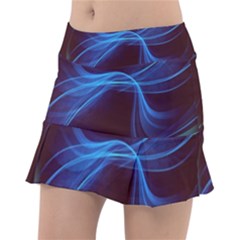 Light Waves In Blue And Green, Graphic Art Tennis Skorts by picsaspassion