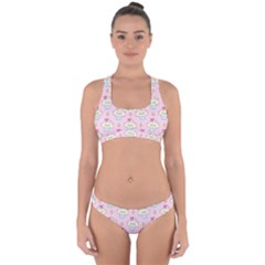 Kawaii Cupcake  Cross Back Hipster Bikini Set by lisamaisak