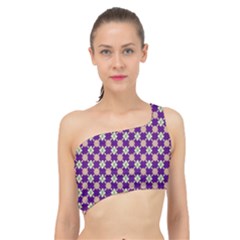 Flower Blocks Spliced Up Bikini Top  by Sparkle