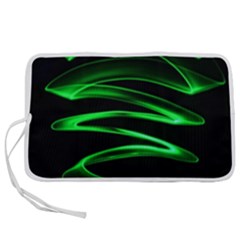 Green Light Painting Zig-zag Pen Storage Case (l) by Dutashop