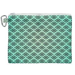 Pattern Texture Geometric Pattern Green Canvas Cosmetic Bag (xxl) by Dutashop