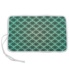 Pattern Texture Geometric Pattern Green Pen Storage Case (l) by Dutashop