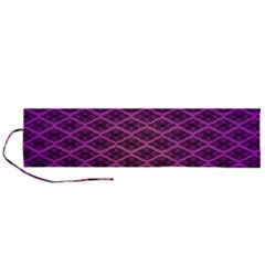 Pattern Texture Geometric Patterns Purple Roll Up Canvas Pencil Holder (l) by Dutashop