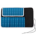 Background Texture Pattern Blue Pen Storage Case (L) View2