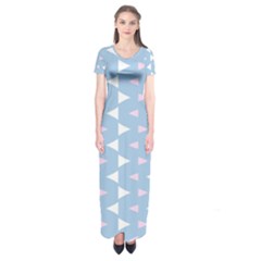 Pattern 3d Short Sleeve Maxi Dress by Dutashop