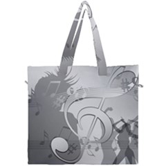 Dance Music Treble Clef Sound Girl Canvas Travel Bag by Dutashop