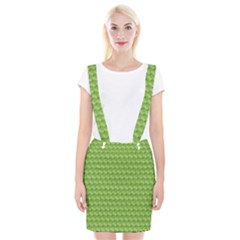 Green Pattern Ornate Background Braces Suspender Skirt by Dutashop