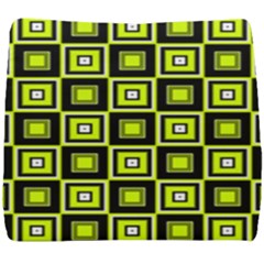 Green Pattern Square Squares Seat Cushion by Dutashop