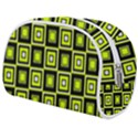 Green Pattern Square Squares Make Up Case (Medium) View2
