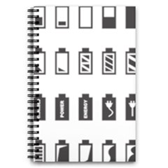 Battery Icons Charge 5 5  X 8 5  Notebook by Dutashop