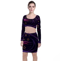 Background Abstract Star Top And Skirt Sets by Dutashop