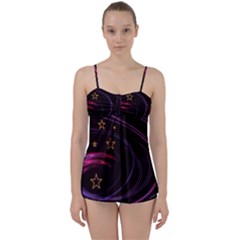 Background Abstract Star Babydoll Tankini Set by Dutashop