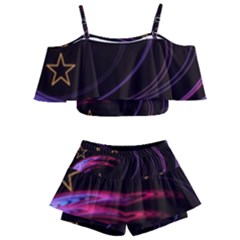 Background Abstract Star Kids  Off Shoulder Skirt Bikini by Dutashop