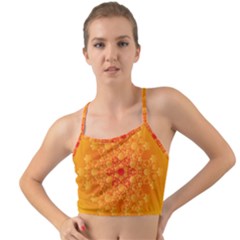 Fractal Yellow Orange Mini Tank Bikini Top by Dutashop