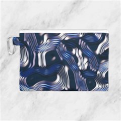 Structure Blue Background Canvas Cosmetic Bag (large) by Dutashop