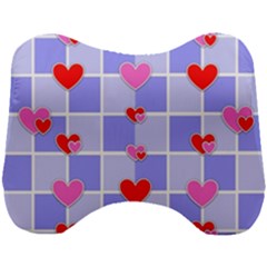 Love Hearts Valentine Decorative Head Support Cushion by Dutashop