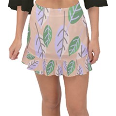 Leaf Pink Fishtail Mini Chiffon Skirt by Dutashop