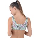 Green flora Front Tie Bikini Top View2