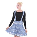 Blue white ornament Suspender Skater Skirt View1