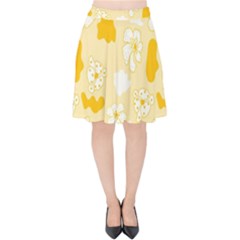 Abstract Daisy Velvet High Waist Skirt by Eskimos