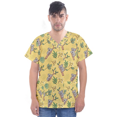 Kuala Bears Men s V-neck Scrub Top by designsbymallika