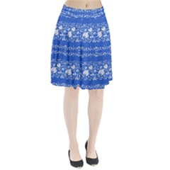 Blue Flowers Pleated Skirt by Eskimos