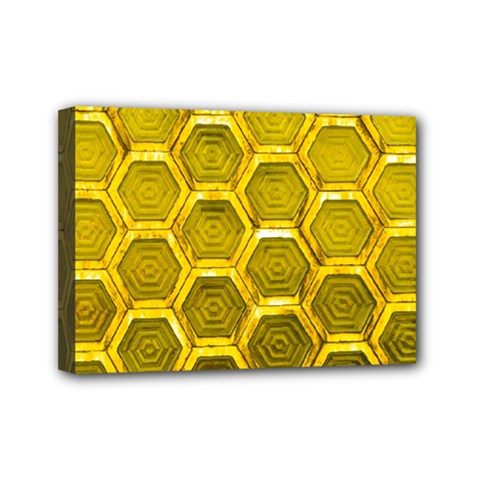 Hexagon Windows Mini Canvas 7  X 5  (stretched) by essentialimage365