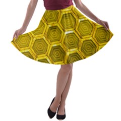 Hexagon Windows A-line Skater Skirt by essentialimage365