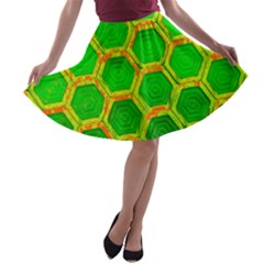 Hexagon Window A-line Skater Skirt by essentialimage365
