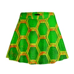 Hexagon Window Mini Flare Skirt by essentialimage365