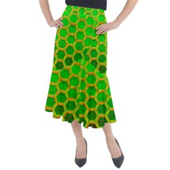 Hexagon Window Midi Mermaid Skirt by essentialimage365