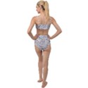 Dry Roots Texture Print Tied Up Two Piece Swimsuit View2
