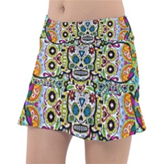 Sugar Skulls Pattern Classic Tennis Skirt by ExtraAwesomeSauce