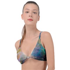 Colorful Galaxy Knot Up Bikini Top by ExtraAwesomeSauce