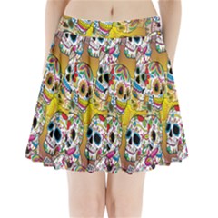 Sugar Skulls Pleated Mini Skirt by ExtraAwesomeSauce