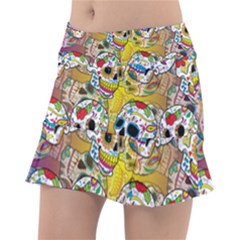 Sugar Skulls Classic Tennis Skirt by ExtraAwesomeSauce