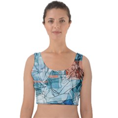 Retro Girls Velvet Crop Top by ExtraAwesomeSauce