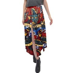 Dragon Velour Split Maxi Skirt by ExtraAwesomeSauce