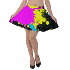 Splatter Splatter Velvet Skater Skirt by ExtraAwesomeSauce