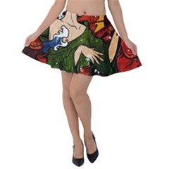 Geisha Geisha Velvet Skater Skirt by ExtraAwesomeSauce