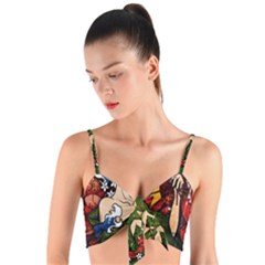 Geisha Geisha Woven Tie Front Bralet by ExtraAwesomeSauce