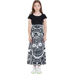 Sugar Skulls Bw Kids  Skirt by ExtraAwesomeSauce