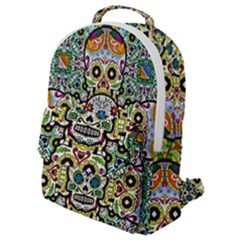 Sugar Skulls Pattern Flap Pocket Backpack (small) by ExtraAwesomeSauce